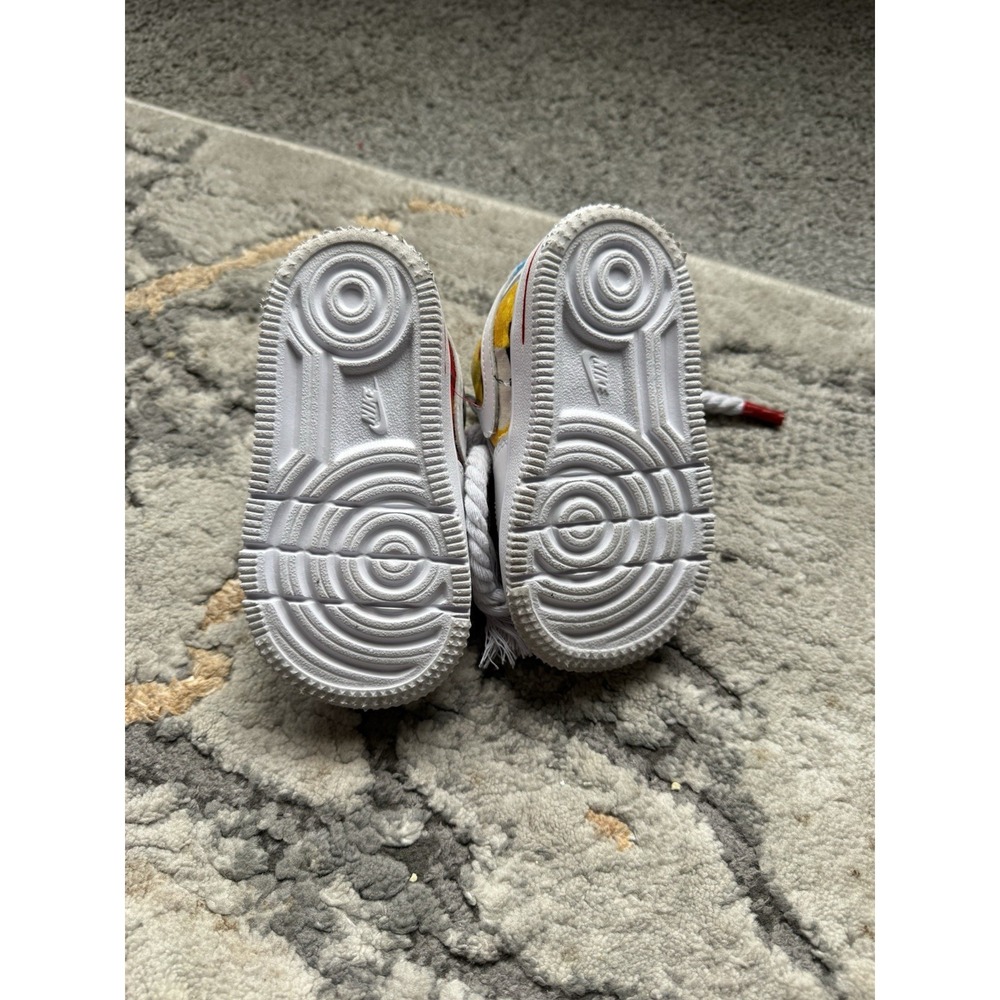 Nike PAW Patrol Kids Low Top Lace-Up Athletic Sneakers White/Yellow - Picture 6 of 6